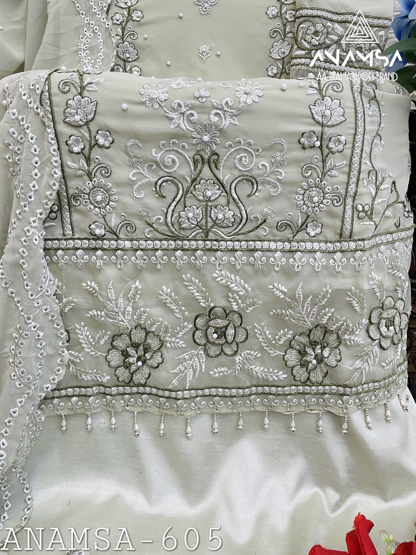 605 Anamsa Moti Work Pakistani Salwar Suits