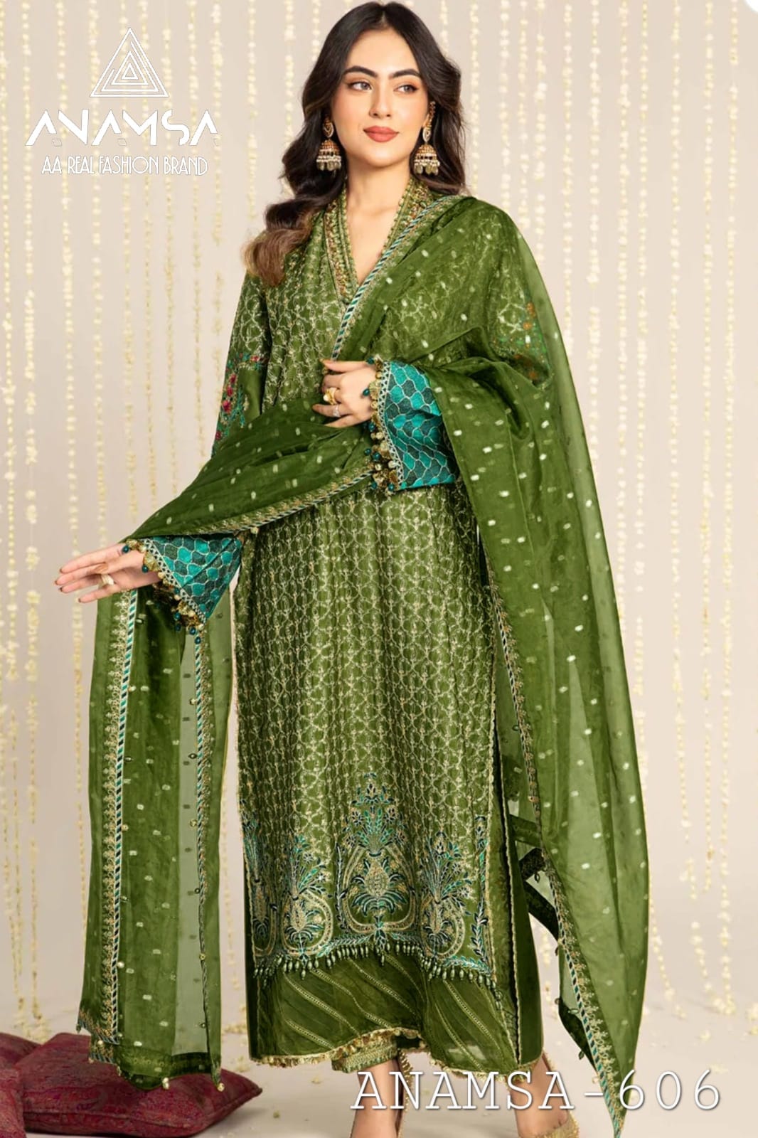 606 Anamsa Sequence Work Pakistani Salwar Suits