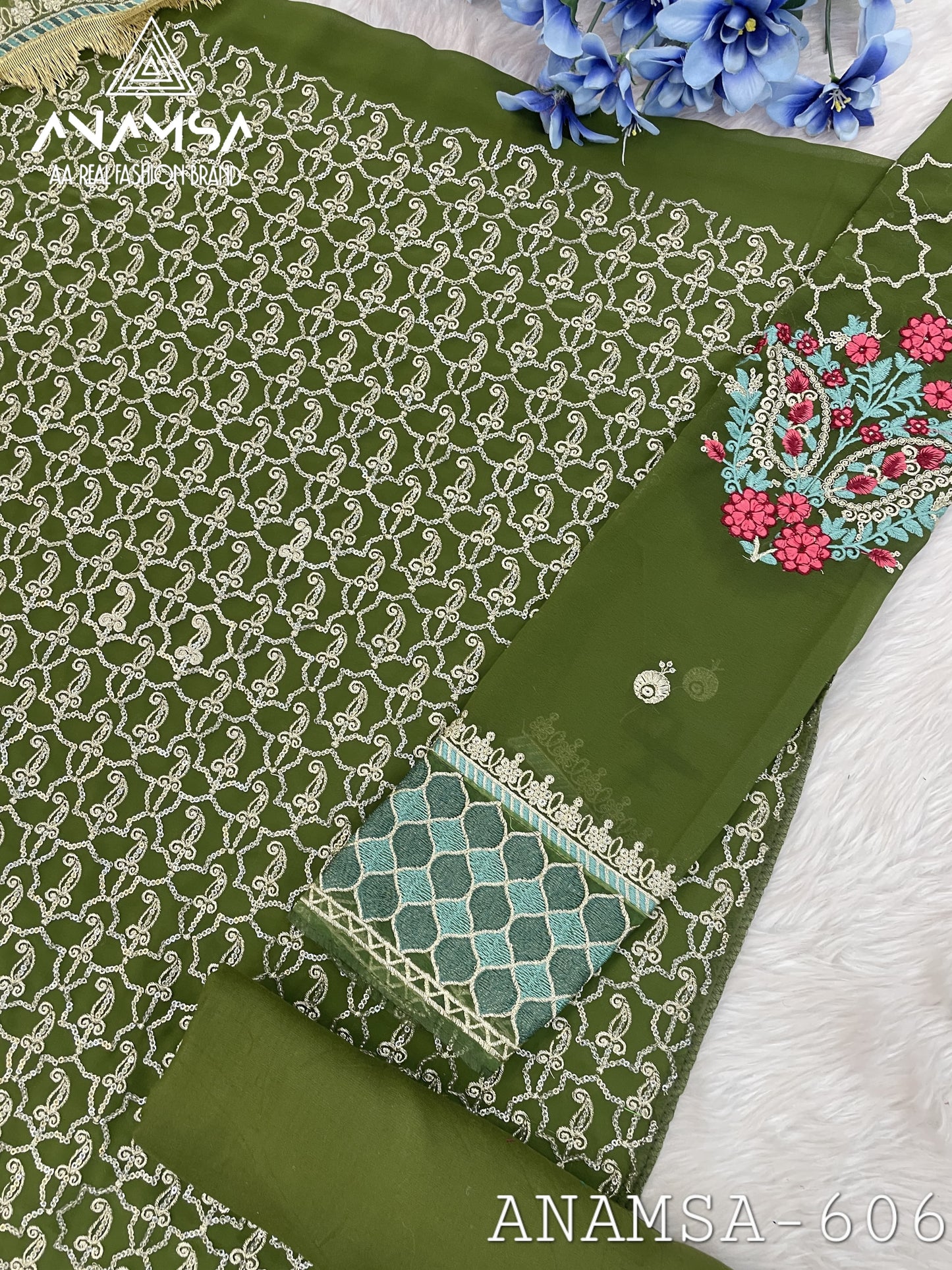 606 Anamsa Sequence Work Pakistani Salwar Suits