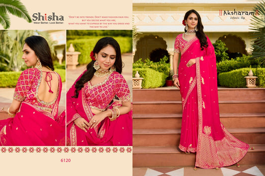6099 Kumkum Vol 4 Shisha Viscose Crepe Sarees