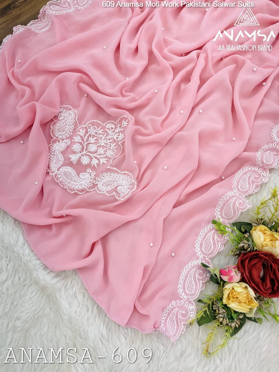 609 Anamsa Moti Work Pakistani Salwar Suits