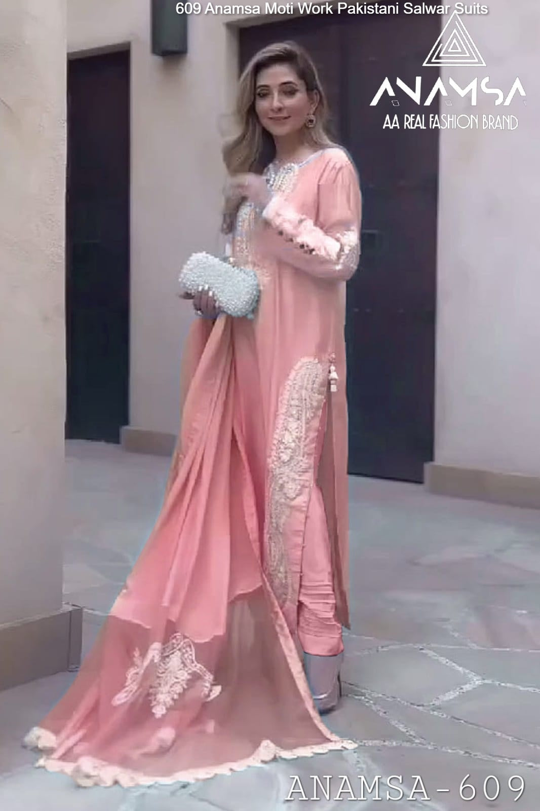 609 Anamsa Moti Work Pakistani Salwar Suits