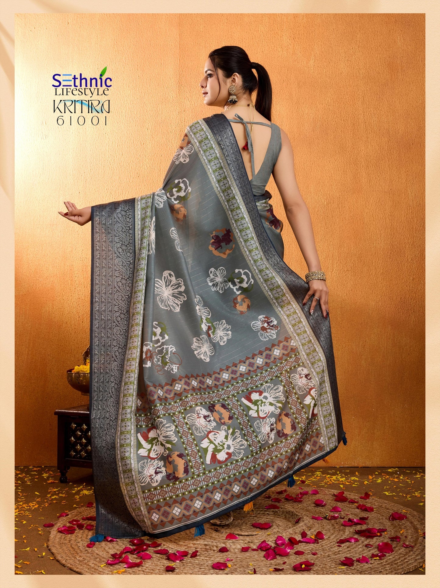 61001 Kritira Sethnic Crepe Silk Sarees