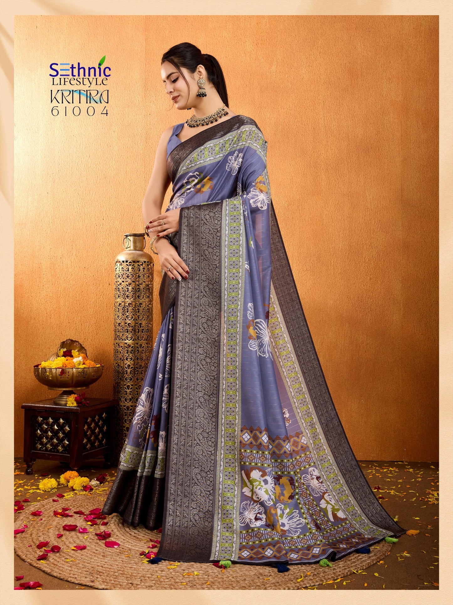 61004 Kritira Sethnic Crepe Silk Sarees