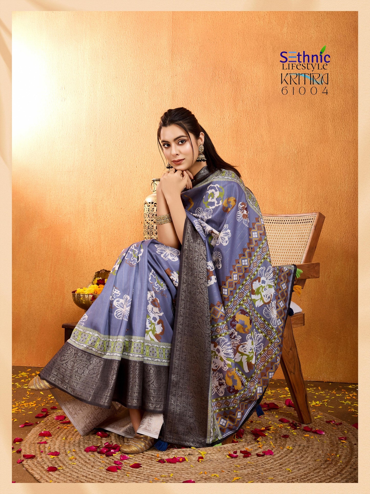 61004 Kritira Sethnic Crepe Silk Sarees