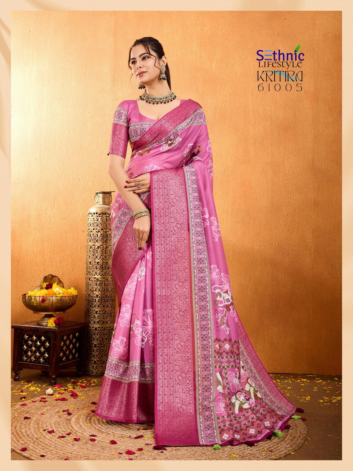 61005 Kritira Sethnic Crepe Silk Sarees