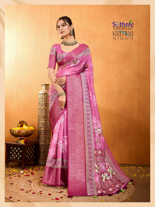 61005 Kritira Sethnic Crepe Silk Sarees