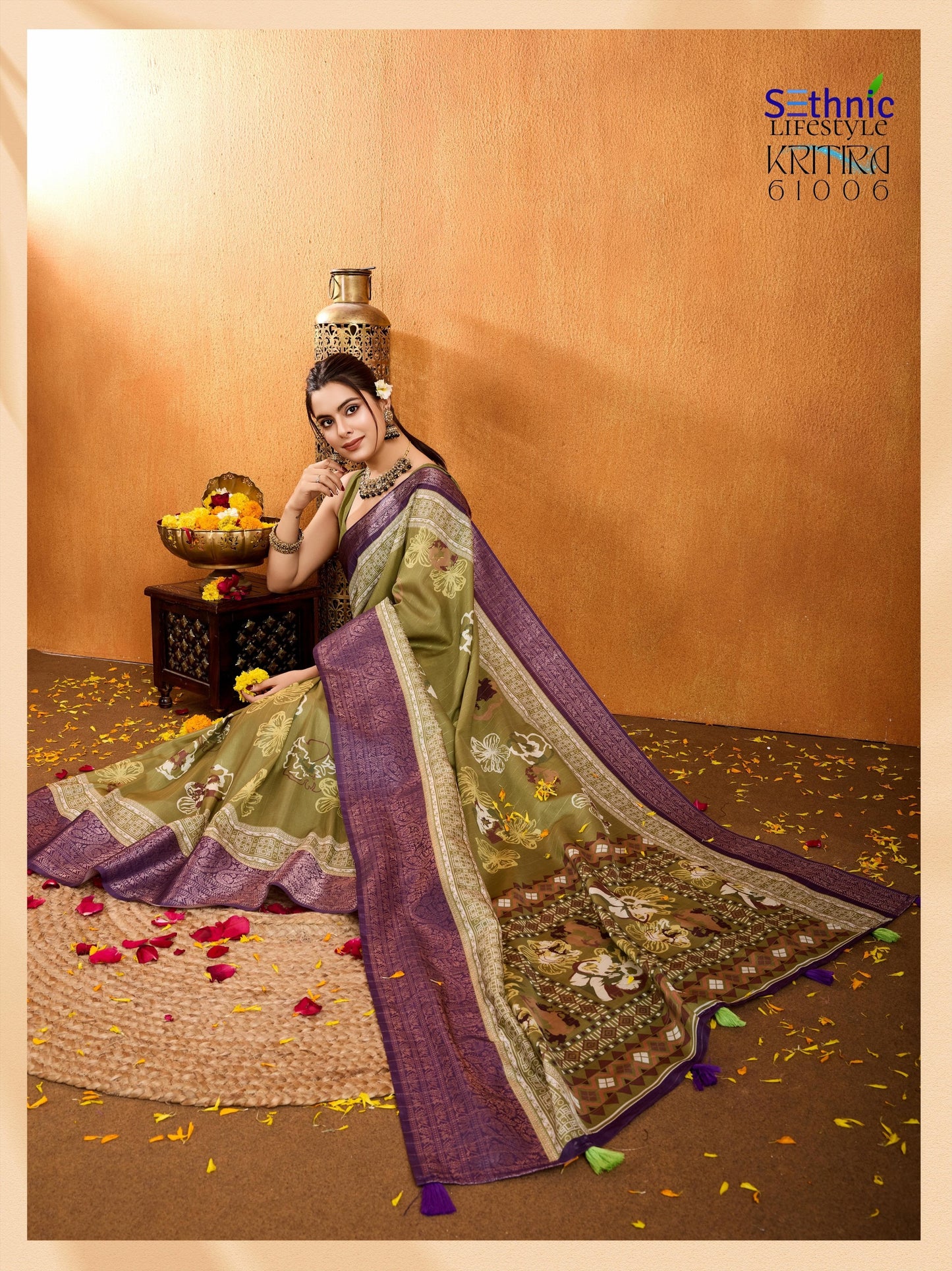 61006 Kritira Sethnic Crepe Silk Sarees