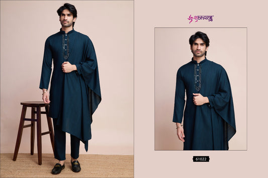 61022 Modern Ethnics Shubhvastra With Dupatta Mens Kurta Pyjama