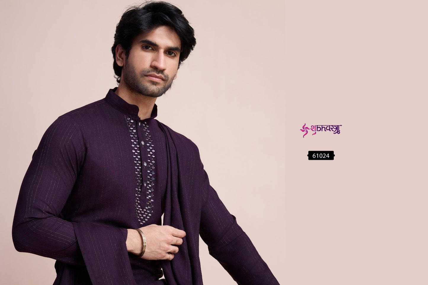 61024 Modern Ethnics Shubhvastra With Dupatta Mens Kurta Pyjama