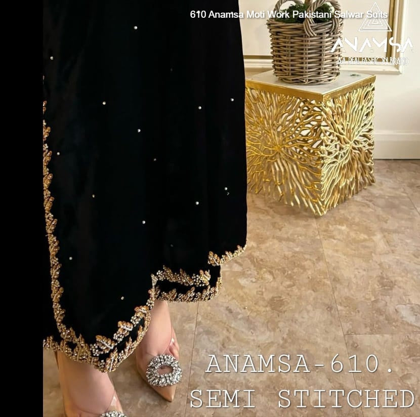 610 Anamsa Moti Work Pakistani Salwar Suits