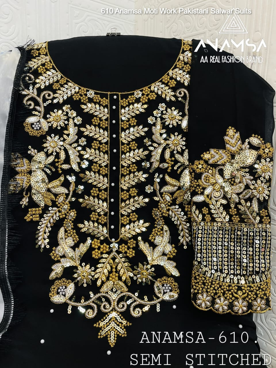 610 Anamsa Moti Work Pakistani Salwar Suits