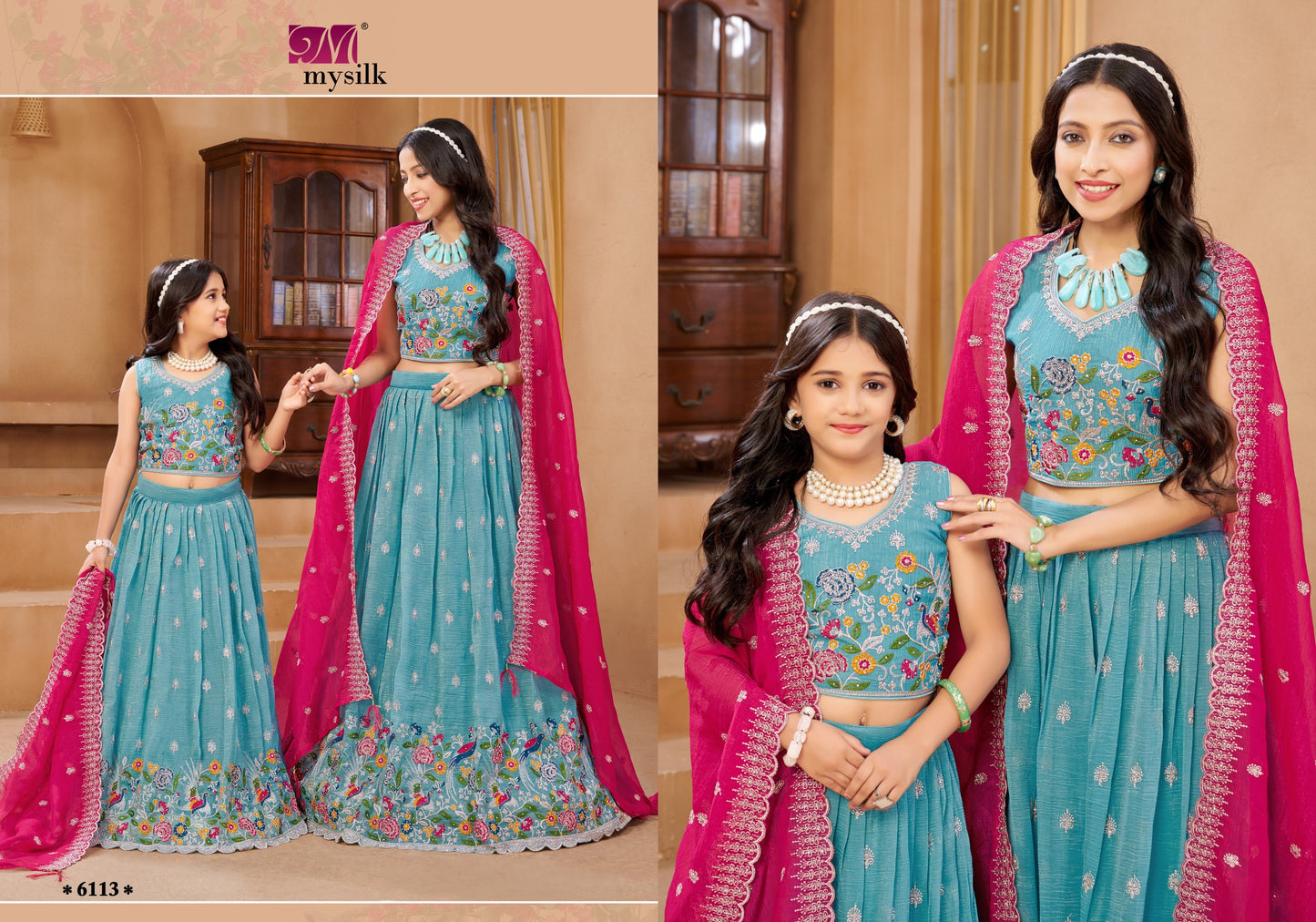 6113 Manjula Mysilk Crunchy Readymade Lehenga Choli