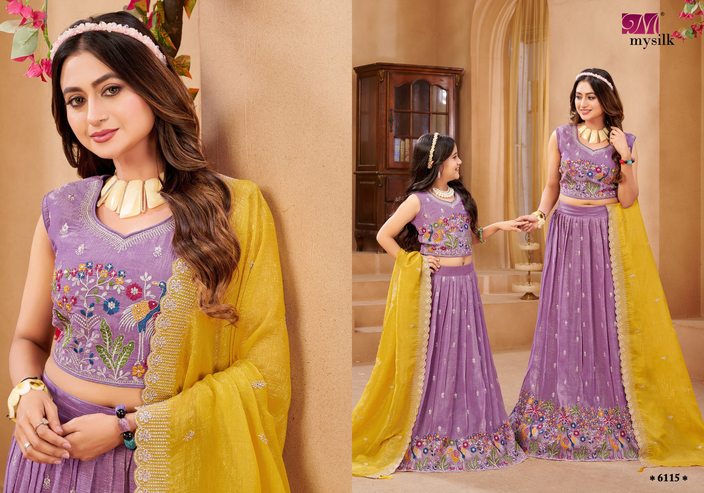 6115 Manjula Mysilk Crunchy Readymade Lehenga Choli