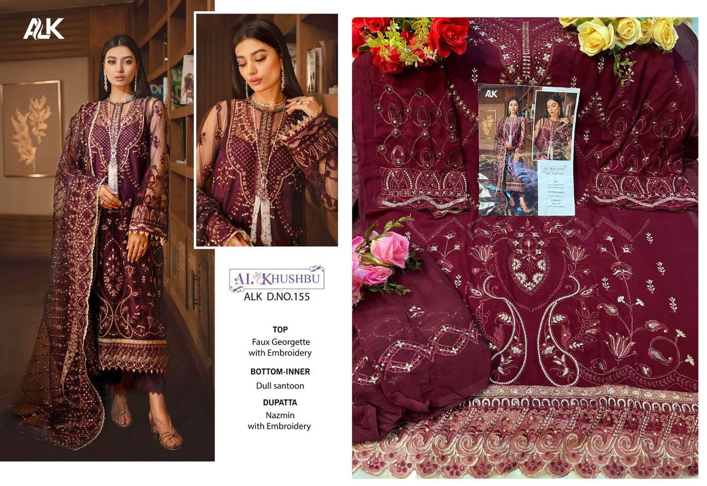 Dn 155 Alk Pakistani Salwar Suits