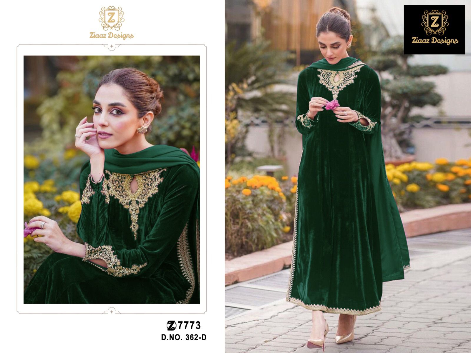 362-D Ziaaz Designs Pakistani Salwar Suits