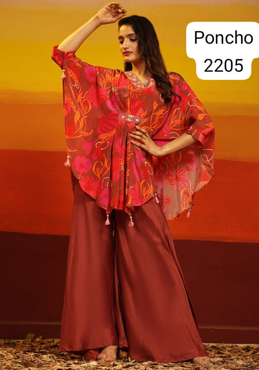 2205 Poncho Jivora Top Bottom Set