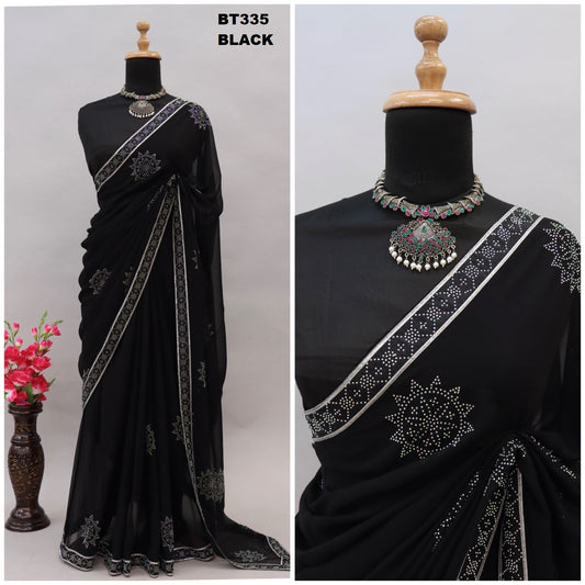 335Black Bt Sarees