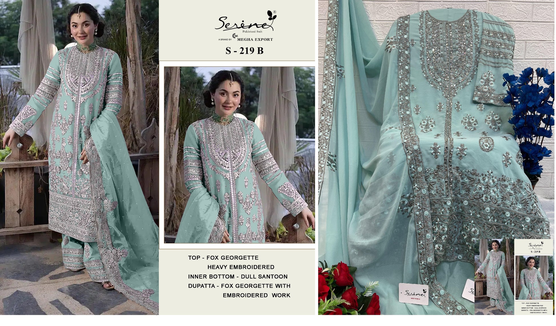 219B Serine Pakistani Salwar Suits