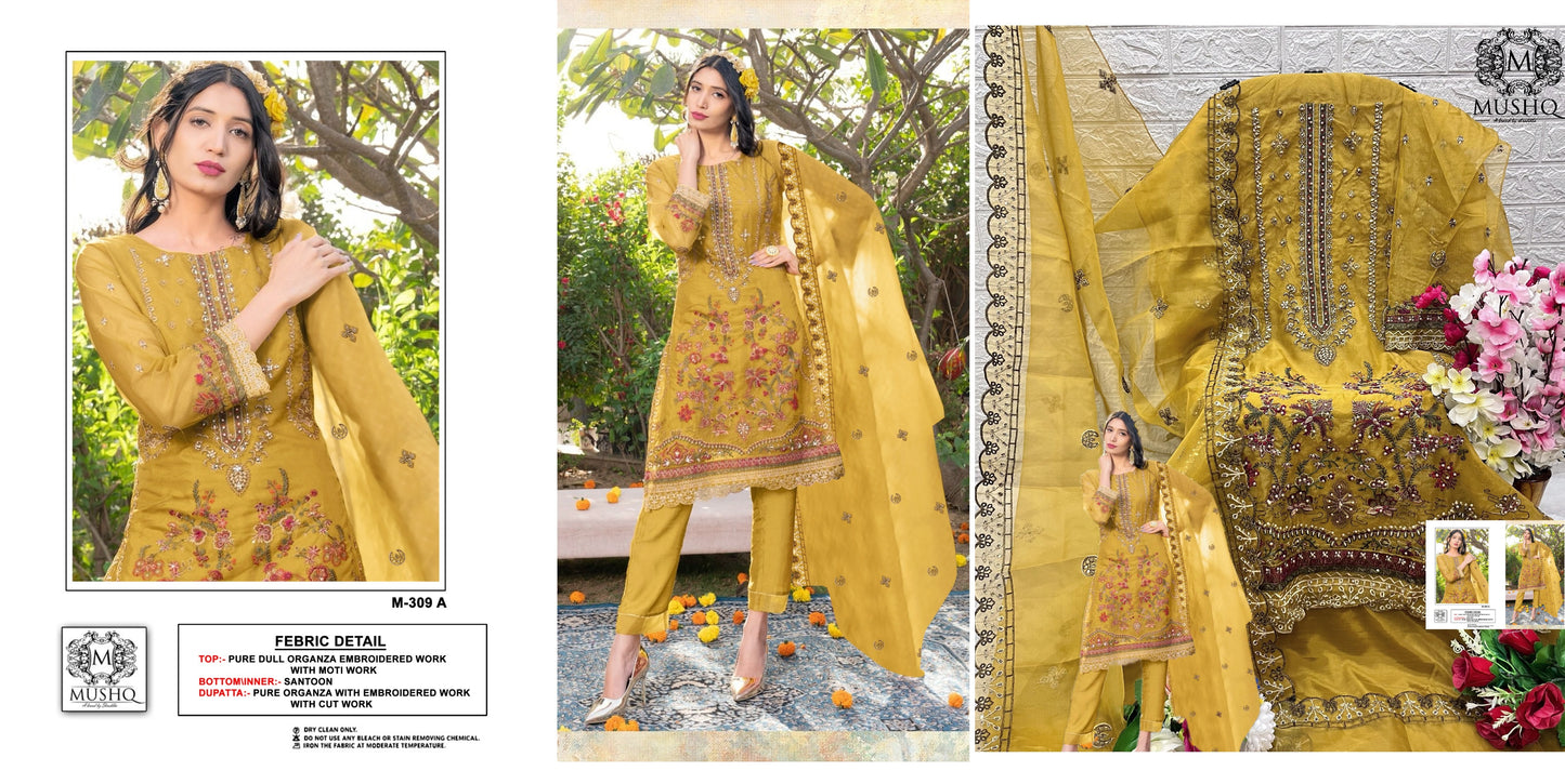 309A Mushq Pakistani Salwar Suits
