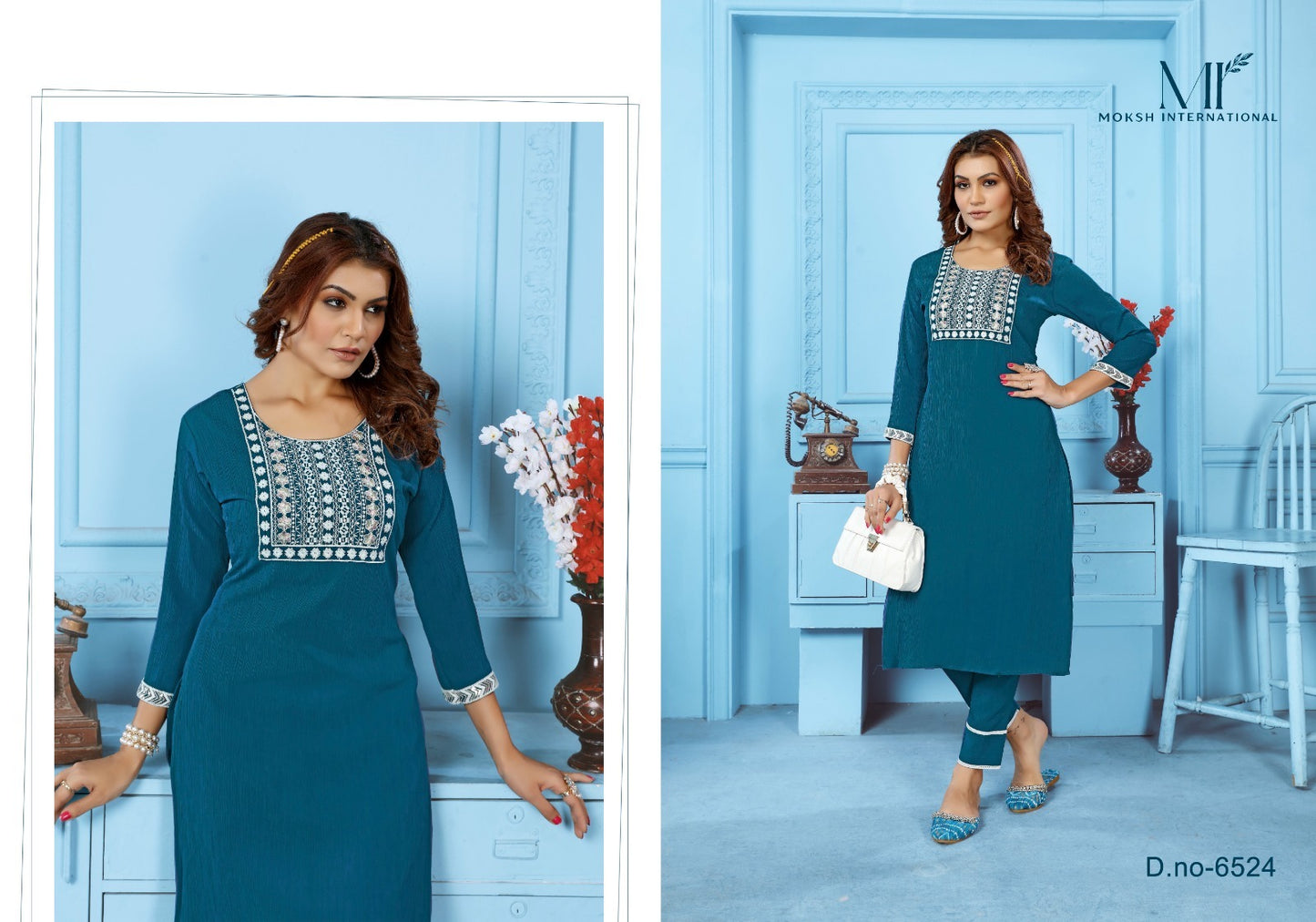 6524 Goldy Vol 2 Moksh Kurti Pant Set