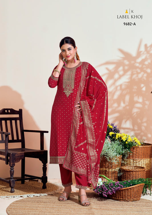 9682A Label Khoj Readymade Suits