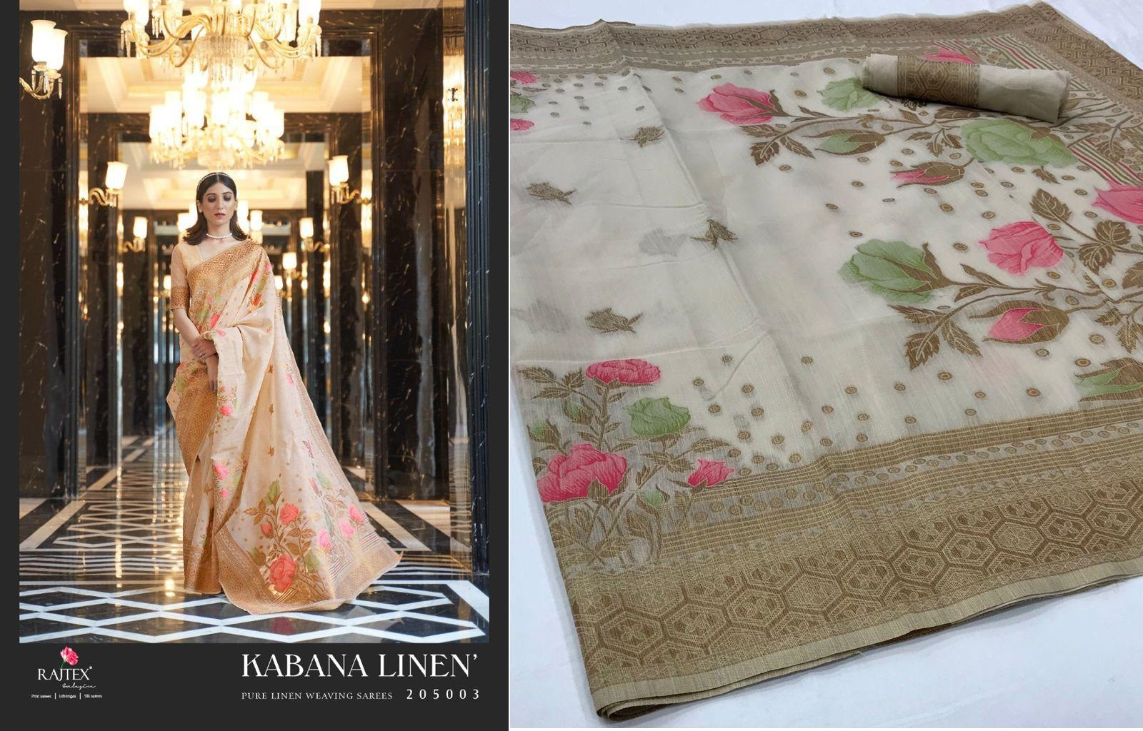 205003 Kabana Linen Rajtex Sarees