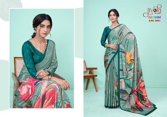 5001 Rainbow Jivora Sarees