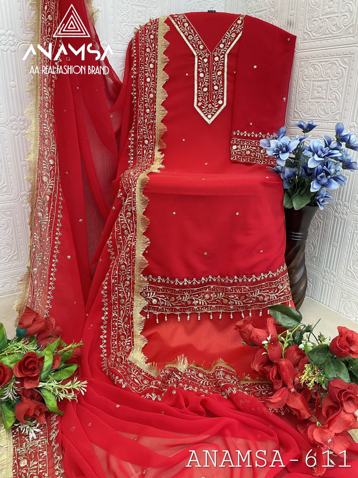 611 Anamsa Sequence Work Pakistani Salwar Suits