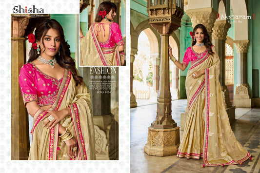 6124 Kumkum Vol 5 Shisha Viscose Sarees