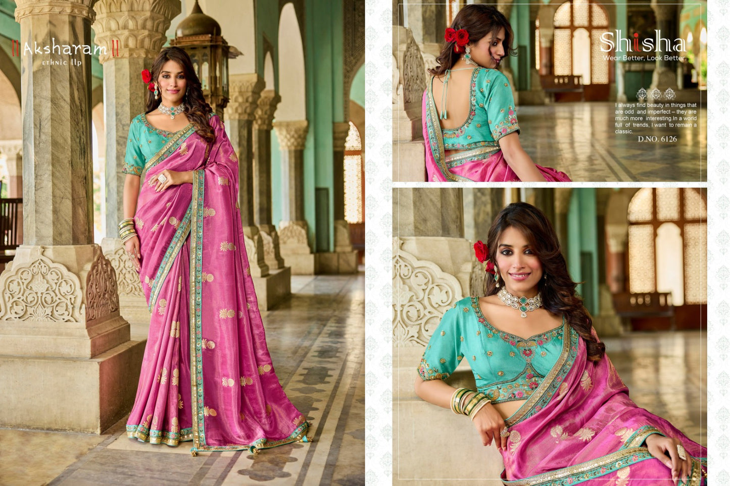 6126 Kumkum Vol 5 Shisha Viscose Sarees