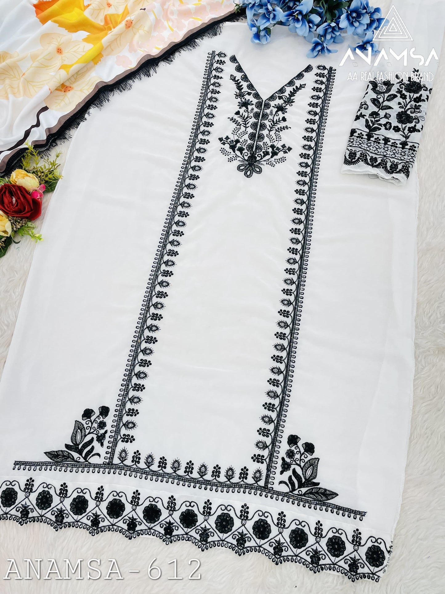 612 Anamsa Embroidered Pakistani Salwar Suits