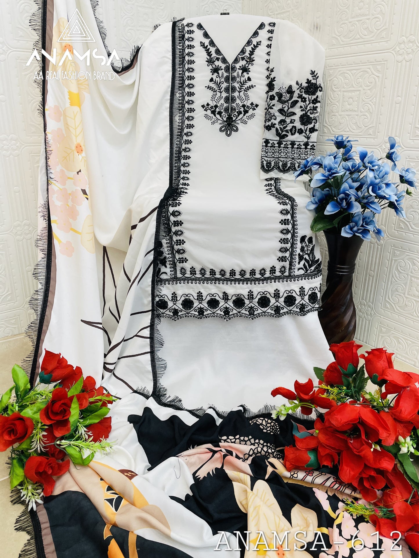 612 Anamsa Embroidered Pakistani Salwar Suits