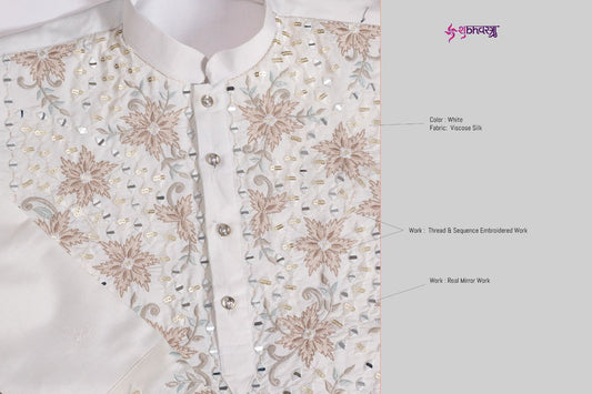 61385 Vivaah Viraasat Vol 2 Shubhvastra Viscose Silk Mens Kurta