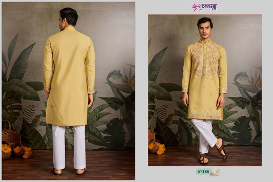 61386 Vivaah Viraasat Vol 2 Shubhvastra Viscose Silk Mens Kurta