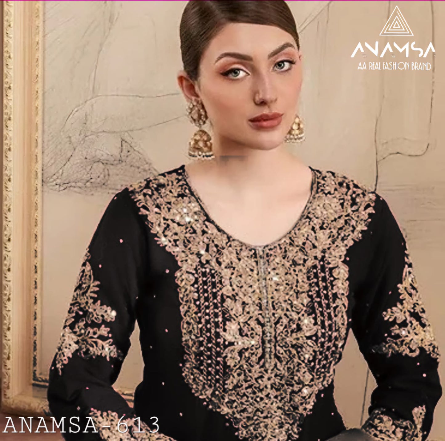 613 Anamsa Moti Work Pakistani Salwar Suits
