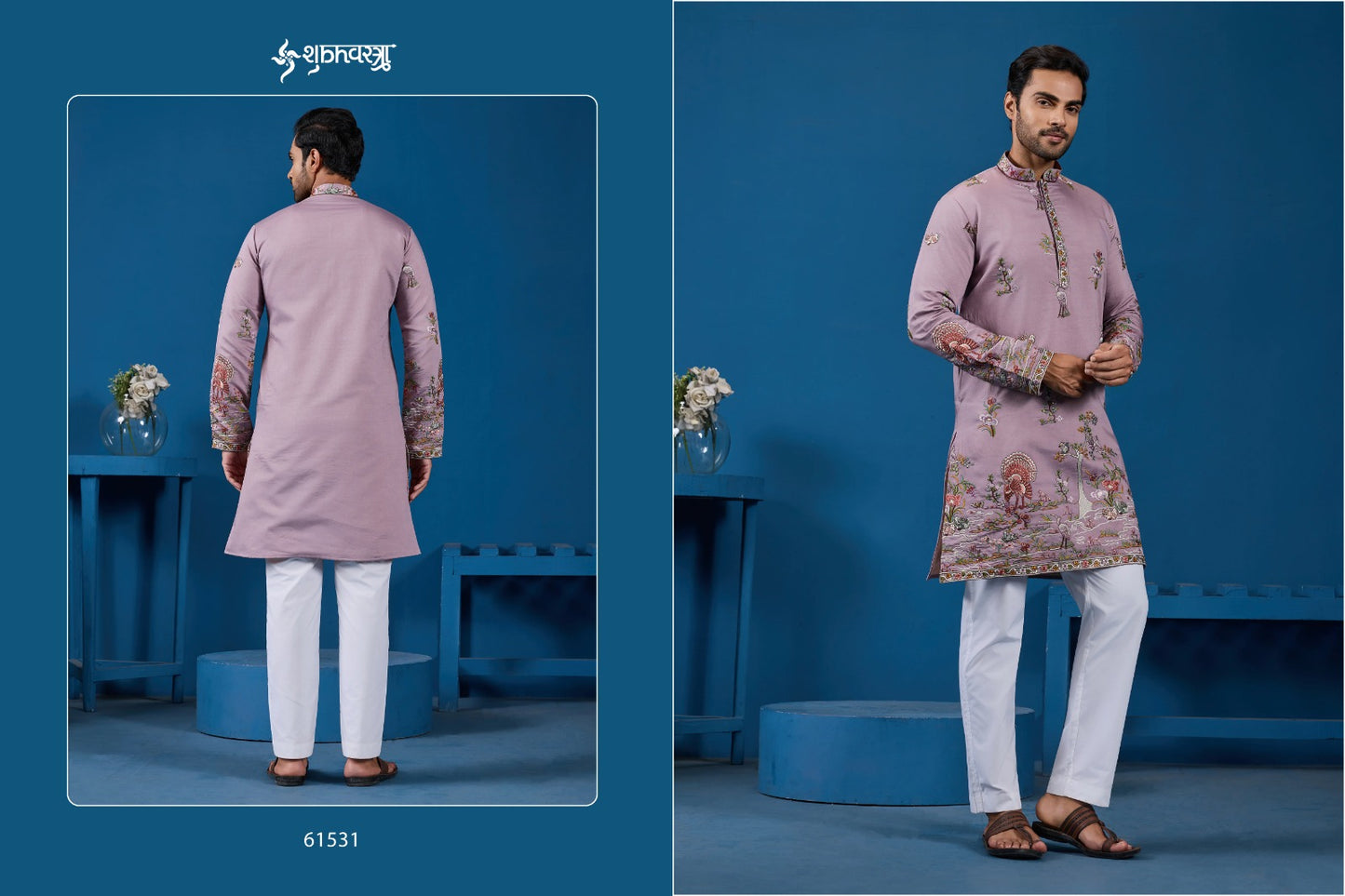 61531 Vantara Vogue Shubhvastra Viscose Silk Mens Kurta