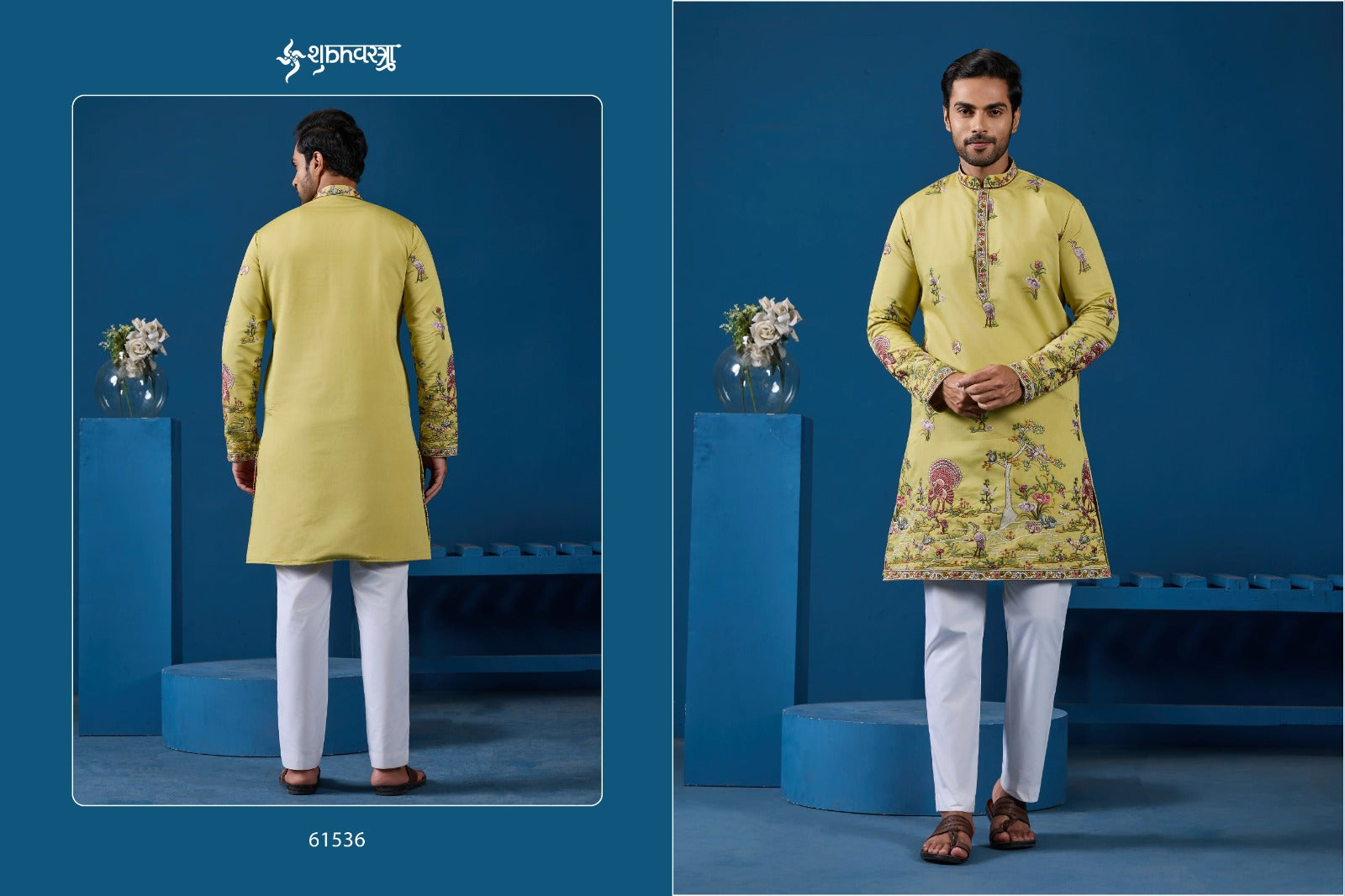 61536 Vantara Vogue Shubhvastra Viscose Silk Mens Kurta