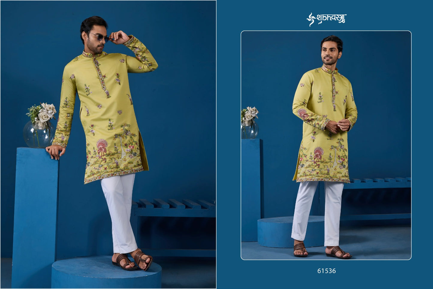 61536 Vantara Vogue Shubhvastra Viscose Silk Mens Kurta