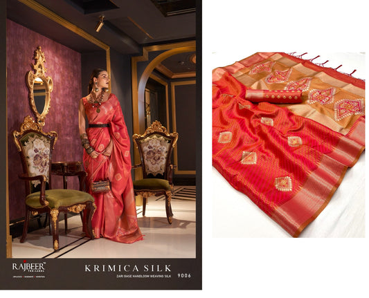 9006 Krimica Silk Rajbeer Sarees