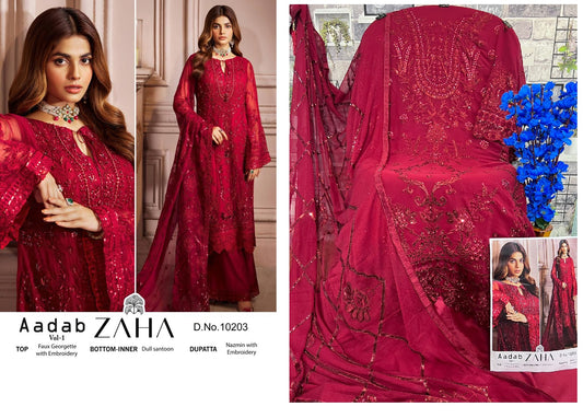 10203 Aadab Vol 1 Zaha Pakistani Salwar Suits