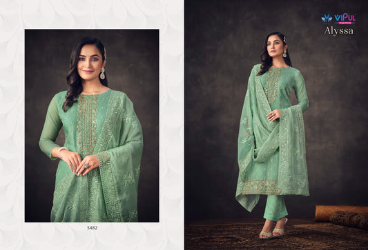 5482 Alysaa Vipul Unstitched Suits