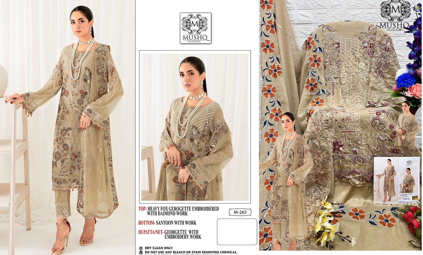 265 Mushq Pakistani Salwar Suits