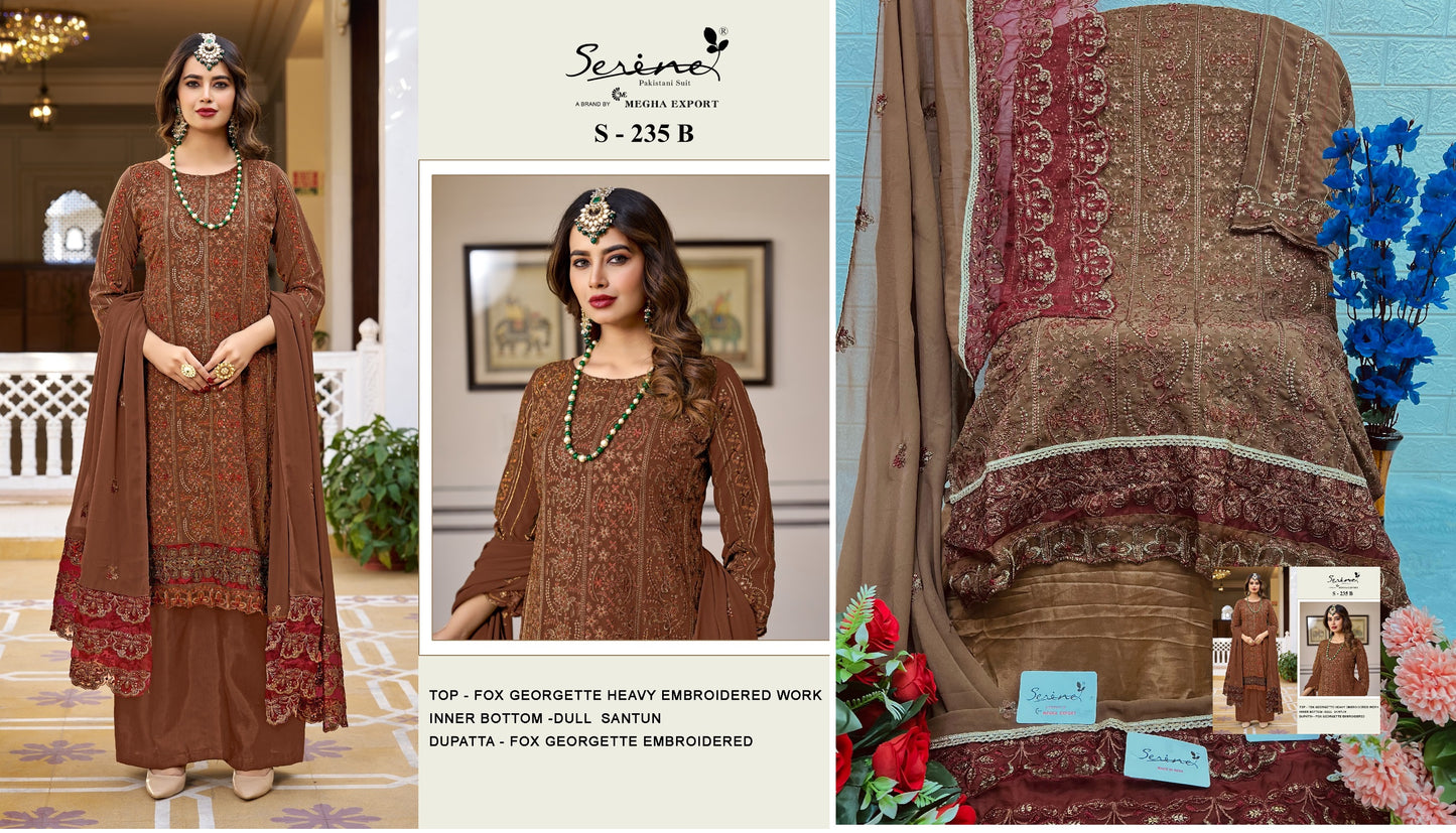 235B Serine Pakistani Salwar Suits