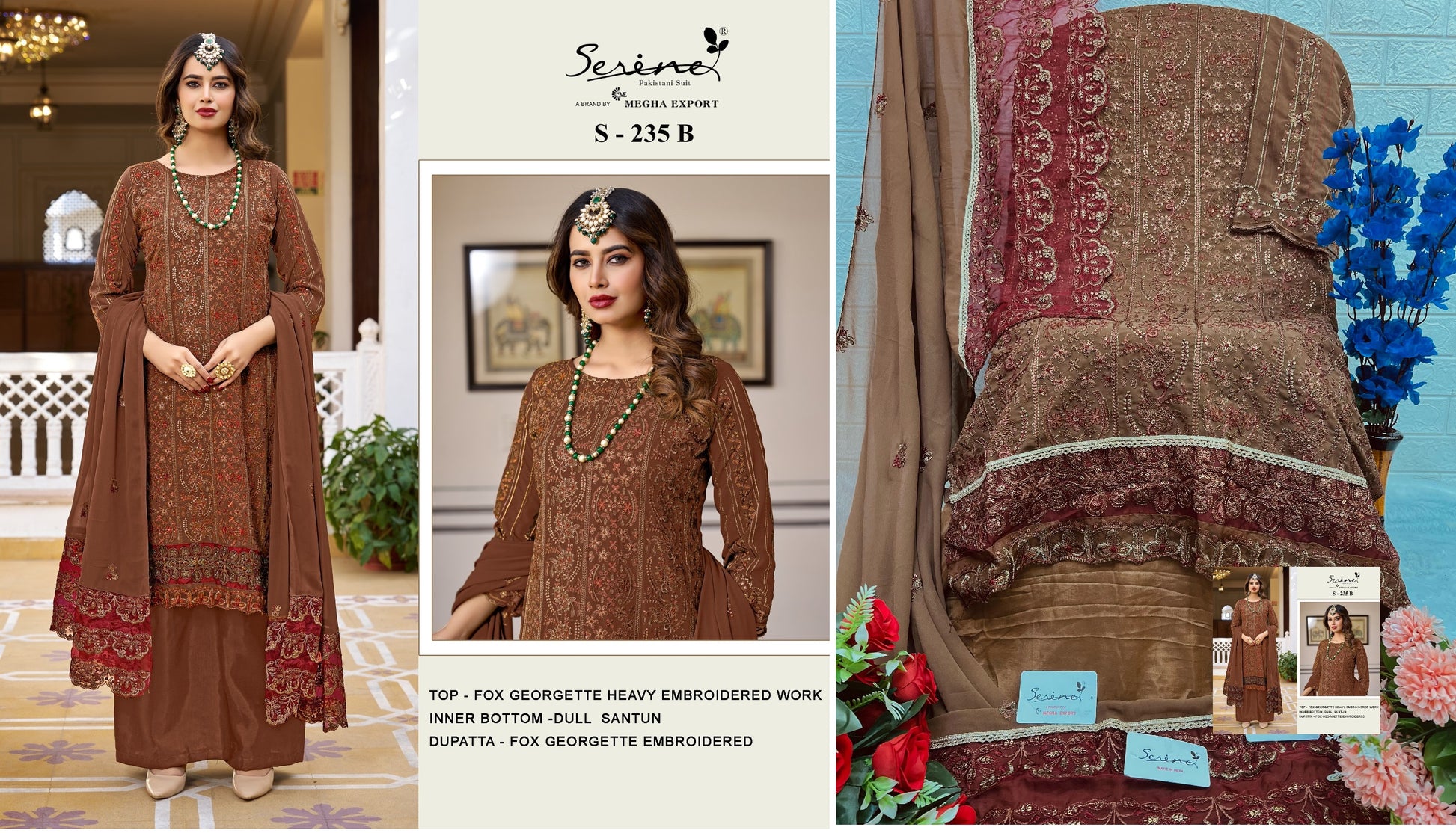 235B Serine Pakistani Salwar Suits