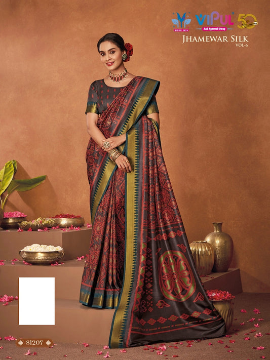 81207 Jhamewar Vol 6 Vipul Sarees