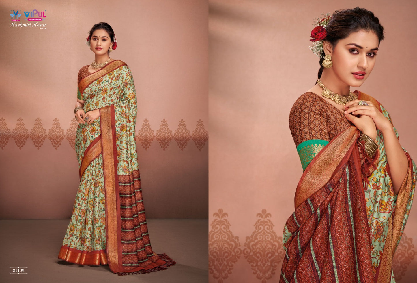 81109 Kashmiri Kesar Vol 4 Vipul Sarees