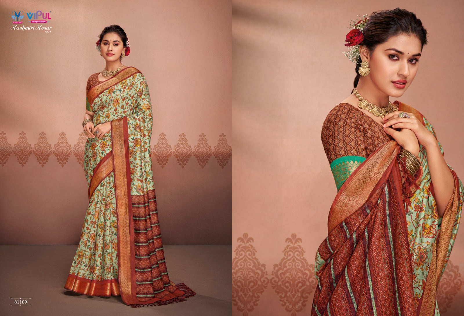 81109 Kashmiri Kesar Vol 4 Vipul Sarees