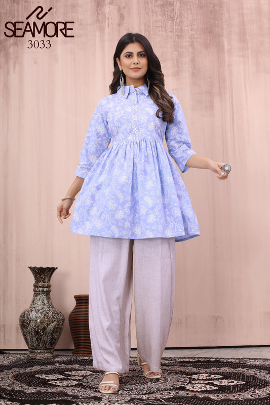 3033 Sky Seamore Women Top