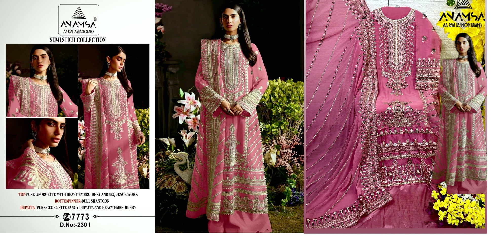 230I Anamsa Pakistani Salwar Suits